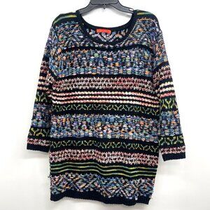 Anthropologie Lulumari Fair Isle Multicolor Yarn Knit Sweater